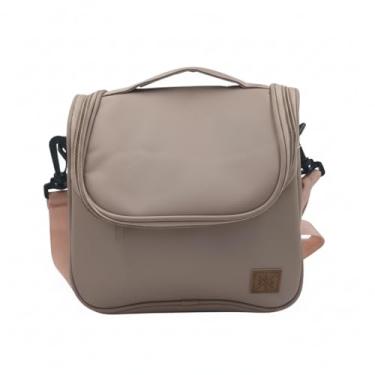 Imagem de Bolsa Térmica com Alça Removível - Mantém Frio e Calor, Lancheira para Marmita, 22x21,5cm - Ideal para Almoço no Trabalho, Piqueniques e Viagens - Cor Nude/Rosa