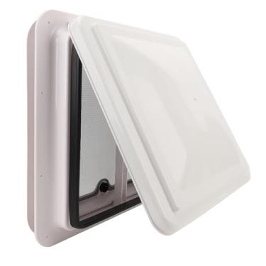 Imagem de AUNMAS Ventilação de Teto para Trailer, Tampa de Ventilação Branca, ABS Durável Com Haste de Suporte Ajustável de 13,39 pol. para Caravana de Trailer de Motorhome