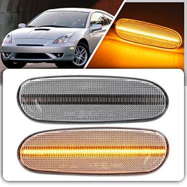 Imagem de nsautolighting Luzes de Marcador Lateral LED Montagem Lâmpadas Sidemarker Lente Transparente para Toyota Supra JZA80 MR2 Spyder ZZW30 Celica ZZT230 Marcadores Laterais Luz Indicadora Lateral Lâmpada