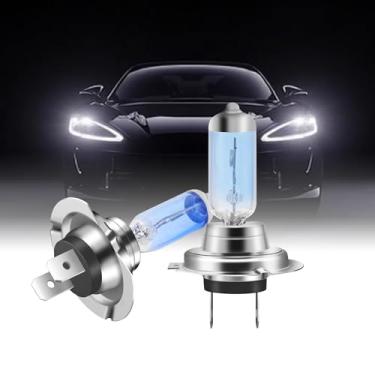 Imagem de Lâmpada Halógena de Farol H7 12V 55W, 3200K Luz Branca Quente, Baixa Temperatura de Cor, para Faróis de Automóveis, Pacote com 2 Unidades