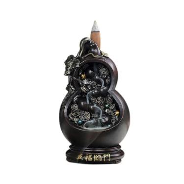 Imagem de porta-vara de incenso Queimador de incenso reversível criativo, decoração entrada em resina vintage, porta-incenso