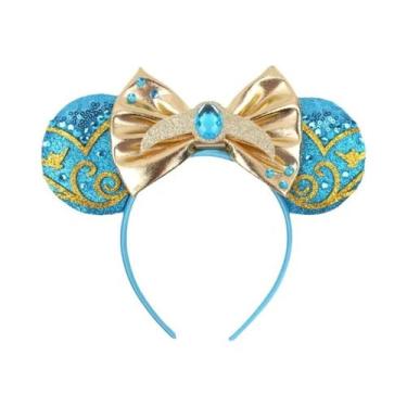 Imagem de Tiara De Glitter Minnie Mouse Para Meninas Com Laço De Lantejoulas Ace