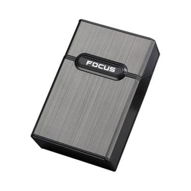 Imagem de Estojo De Cigarros Metálico À Prova d'Água, Portátil, Com Tampa Flip, 