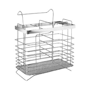 Imagem de Suporte Para Talheres De Cozinha Em Aço Inoxidável Tipo Suspenso Organ