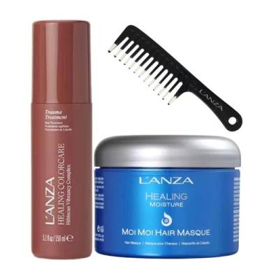 Imagem de Kit LAnza Healing Moisture Masque e ColorCare Trauma 150ml