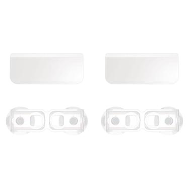 Imagem de FXW Cercadinho de acrílico para cães de interior, conjunto com 2 fivelas adicionais para compartimento, para cercadinho de 76/89 cm, branco