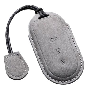 Imagem de Capa de couro artesanal para chave de carro, compatível com aito m5 m7 2022 m9 2024, 3 botões, chave remota de carro, capa de couro de camurça(A5)