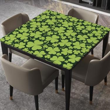 Imagem de ZYRALLAX Toalha de mesa quadrada com elástico para piquenique, dia de São Patrício, adequado para mesa de 61 x 61 cm, estilo 14
