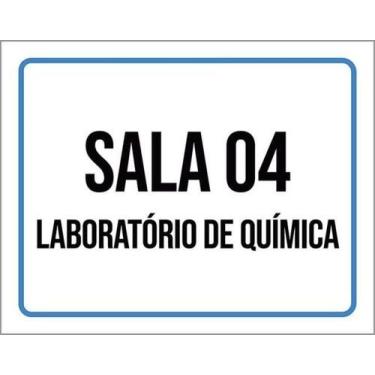 Imagem de Kit 5 Placas Sala 4 Laboratório Química 36X46 - Sinalizo