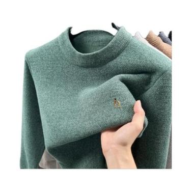 Imagem de Suéter Masculino De Luxo Com Gola Redonda E Manga Longa, Quente, Moda 