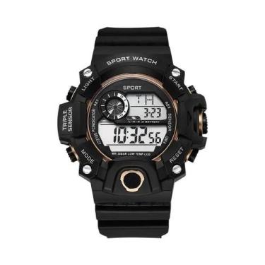 Imagem de Relógio Esportivo Digital Led Masculino Yikaze, Multifuncional, Milita