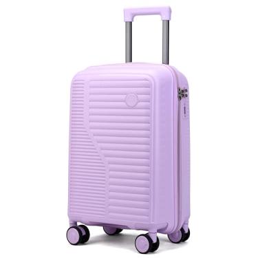 Imagem de Mala de Bordo Dermond PRO | Super Resistente, Cadeado Embutido e Rodas Silenciosas Removíveis (Lilás)