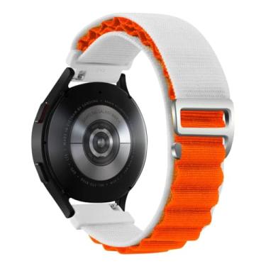 Imagem de ANZOAT Pulseira de 20 mm e 22 mm para Samsung Galaxy Watch 6/4/5/Pro/classic/active 2/Gear S3 Alpine Loop Correa para HUAWEI GT 2 4 3 Pro (laranja estrela, 20 mm)