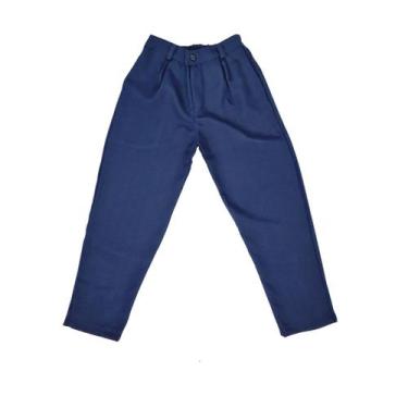 Imagem de Calça Social Infantil Azul Marinho Menino Esporte Fino Festa - JL Kids