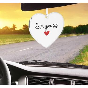 Imagem de Enfeites de Natal para pendurar em coração, enfeites de árvore de Natal feitos à mão, decoração de carro e casa - Presente de Natal, decoração de artesanato em acrílico, ideias de troca de presentes