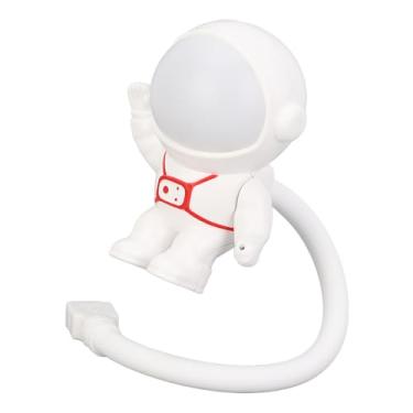 Imagem de Dioche Spaceman Lâmpada de Mesa Controle Voz Dupla Cor Temperatura Regulável Led Night Light para Quarto Berçário Abs Alimentado por Usb