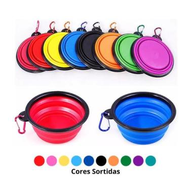 Imagem de Comedouro Viagem Pet Retrátil com Gancho para Passeio - Comedouro Port