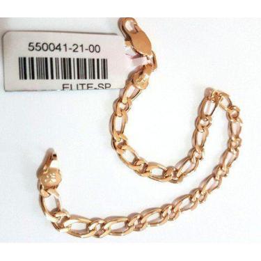 Imagem de Pulseira banhado ouro 3x 24k 18k e 22k  masculina rommanel fio alterna