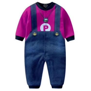 Imagem de Macacão Pijama Peach infantil Super Mario tip top - Alemark, 1-2  anos