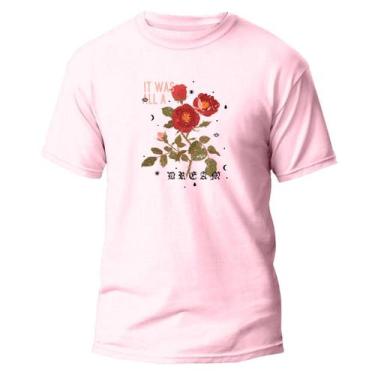 Imagem de Camiseta Básica Algodão Premium Estampa Digital Rosas Buque - Pavesi, 