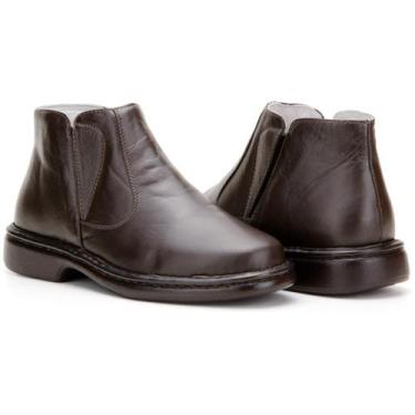 Imagem de Bota Masculina Cano Curto Couro Confort Capelli Boots Café 41 - Bell B