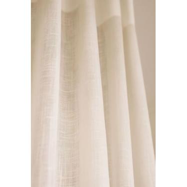 Imagem de Cortina Voil Linho Flame 2,00x2,30 Alto Padrão Bege
