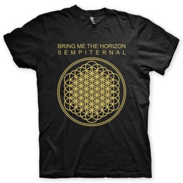 Imagem de Camiseta Masculina Bring Me The Horizon Silk - 100 Algodão, Preto, Ama