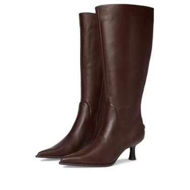 Imagem de Circus NY by Sam Edelman Bota de cano alto feminina Yulia, Panturrilha larga de couro de noz-pecã rica, 35