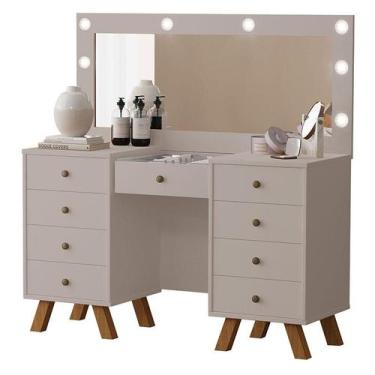 Imagem de Penteadeira Camarim Mila com Banqueta Mani  Luapa Móveis