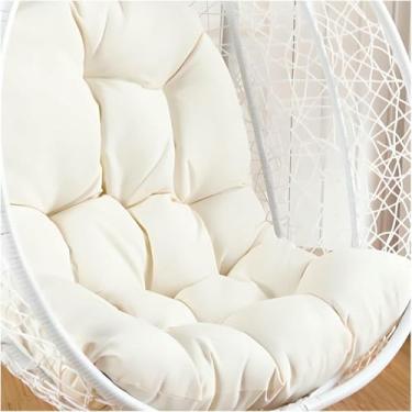 Imagem de Almofada De Cadeira De Ovo De Substituição Com Botão Grosso Almofada De Balanço Externa Tufada, Almofada De Assento De Rede À Prova D'água E Macia, Para Pátio, Varanda, Cadeira De Cesto Suspenso
