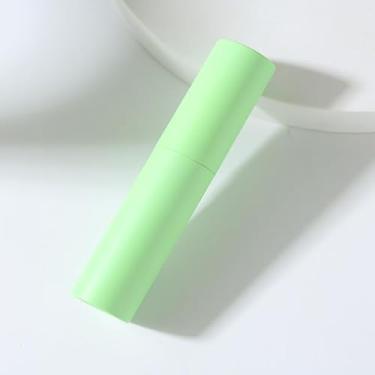 Imagem de Atomizador de perfume rotativo de 10 ml para cosméticos e uso oral, frasco de spray recarregável com forro interno de vidro 10,8 x 2,3 cm, Verde claro, 0.3 Ounces