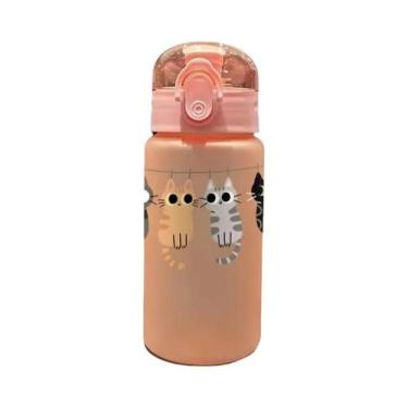 Imagem de Garrafa De Água 550ML Com Estampa 3D De Gato E Cachorro, À Prova De Va