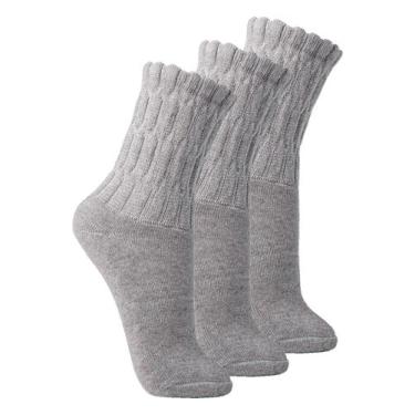 Imagem de Kit com 3 Pares de Meias Aeróbica Lupo 4810-003, Cinza, 37-40