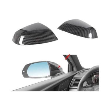 Imagem de Capa De Espelho Retrovisor Com Aparência De Fibra De Carbono Para Audi