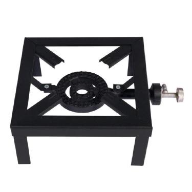 Imagem de Fogao Semi Industrial Portatil Alta Pressao 1 Boca Fogareiro Com Queimador A Gás Glp Ferro Fundido Camping Lanchonete