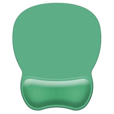 Imagem de Mouse pad com suporte, mouse pad ergonômico com descanso de pulso em gel, tapete confortável com superfície de suporte de pulso macia e base de poliuretano antiderrapante para escritório em casa e