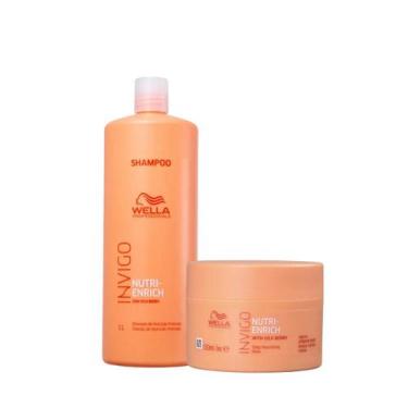 Imagem de Kit Invigo Nutri Enrich Shampoo 1L e Máscara 150ml  - Wella Profession