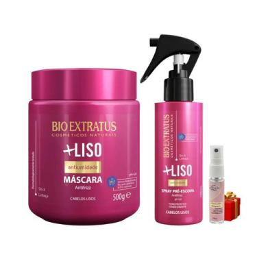 Imagem de Kit Mais liso 1 Máscara 500ml 1 Spray 100ml + Presente Lourre 15ml - B
