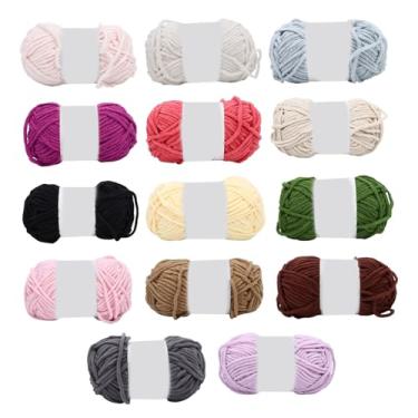 Imagem de Luocute Fio Grosso de 14 Peças, Fio Macio de Chenille de Pelúcia para crochê, Com Textura Canelada para Braço de tricô Manual, Cachecóis de Cobertores de tricô