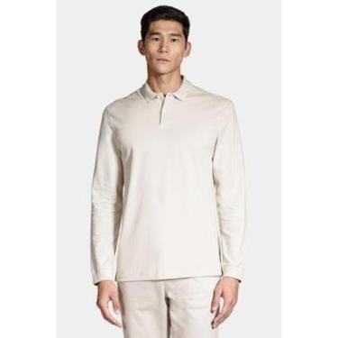 Imagem de Polo Aramis Piquet Manga Longa Areia-Masculino