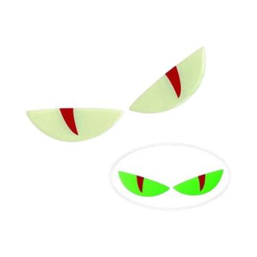 Imagem de Adesivos Vinílicos Reflexivos 3D Olho De Diabo Luminoso Para Motocicle