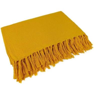 Imagem de Manta Para Sofá Em Algodão Amarelo Ouro Gigante 2,40 X 1,80 - brianore