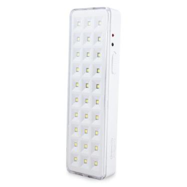 Imagem de Lâmpada Luminária  De Emergência 30 Leds Litio Slim - Segurimax