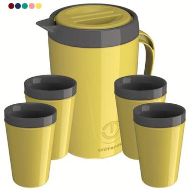 Imagem de Kit Jarra Térmica 2L Caribe + 4 Copos Térmico Munique Unitermi Suqueir