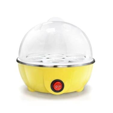 Imagem de Cozedor Elétrico de Ovos a Vapor, Rápido, Multifuncional, 7 Ovos, 350W, 110V, Automático, com Tampa Transparente e Copo Dosador