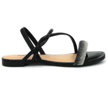 Imagem de Sandalia Dakota Feminino Y7711 Rasteirinha Brilho Elastico-Feminino
