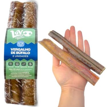 Imagem de Petisco Natural Cachorro Vergalho de Bufalo Rígido Stick 2un 100% Natural LUV Petiscos Naturais
