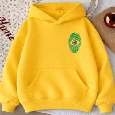 Imagem de Moletom Canguru Adulto Digital Brasil 1005 Copa 2026 Hexa Jogo Brasile