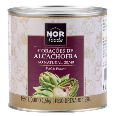 Imagem de CORAÇÃO DE ALCACHOFRA 30/40 NOR FOODS 2,5KG