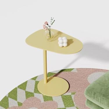 Imagem de Mesa de canto em forma de C para sofá deslizante embaixo - mesa lateral pequena para sala de estar, mesa lateral de sofá de quarto - móveis que economizam espaço